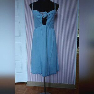 Prairie Romantic Blue Sundress Silver Jeans Sz Small Cottagecore Coastal Chic